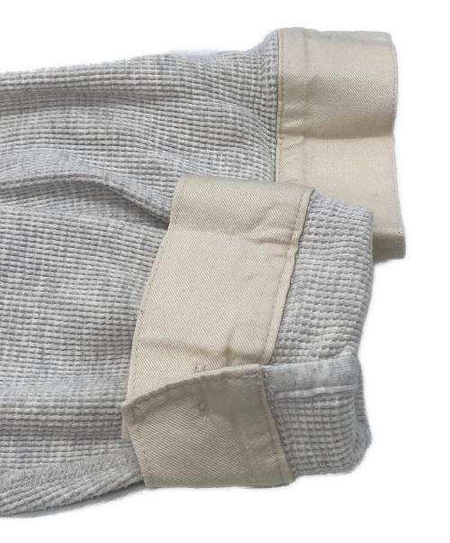 Yohji Yamamoto pour homme（ヨウジヤマモト プールオム）Yohji Yamamoto pour homme (ヨウジヤマモト プールオム) ドッキングヘンリーネックサーマルカットソー/layered-look thermal Henley shirt アイボリー サイズ:3の古着・服飾アイテム