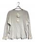 Yohji Yamamoto pour homme（ヨウジヤマモト プールオム）の古着「ドッキングヘンリーネックサーマルカットソー/layered-look thermal Henley shirt」｜アイボリー