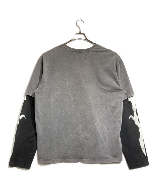 KUSIKOHC（クシコック）KUSIKOHC (クシコック) gimp longsleeve tee/ギンプロングスリーブT グレー サイズ:Mの古着・服飾アイテム