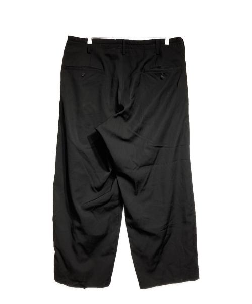 Y's for men（ワイズフォーメン）Y's for men (ワイズフォーメン) WOOL GABADINE TACK WIDE PANTS/ウールギャバジンタックワイドパンツ ブラック サイズ:3の古着・服飾アイテム