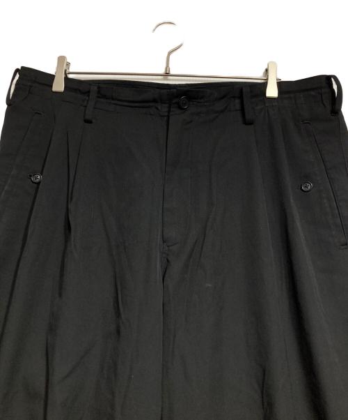 Y's for men（ワイズフォーメン）Y's for men (ワイズフォーメン) WOOL GABADINE TACK WIDE PANTS/ウールギャバジンタックワイドパンツ ブラック サイズ:3の古着・服飾アイテム
