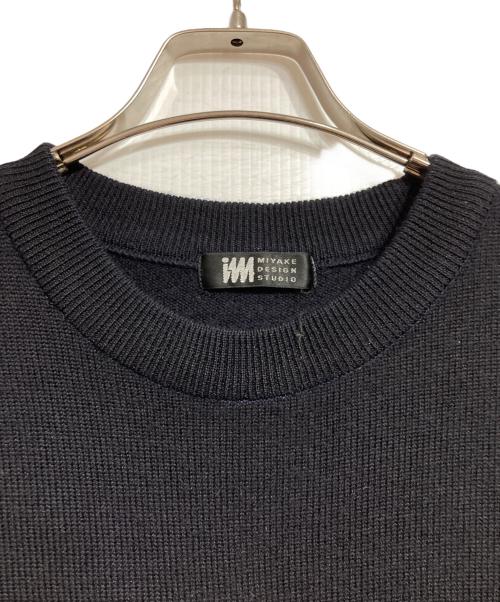 MIYAKE DESIGN STUDIO（ミヤケ デザイン スタジオ）MIYAKE DESIGN STUDIO (ミヤケ デザイン スタジオ) 抜染ラインウールニット/Wool Knit ブラック サイズ:Lの古着・服飾アイテム