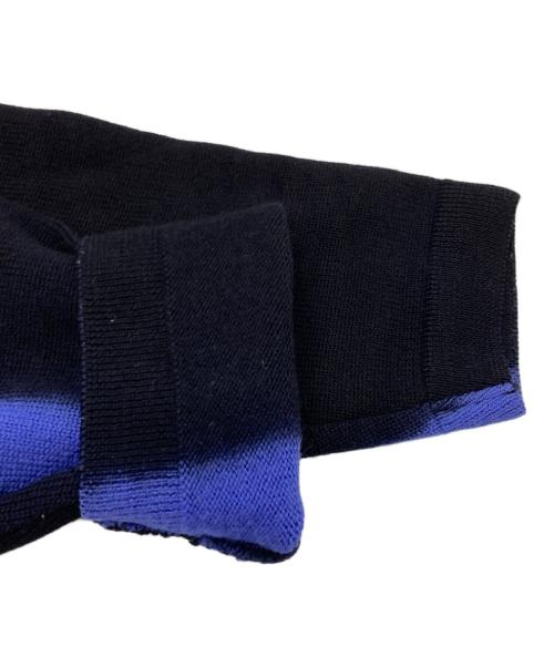 MIYAKE DESIGN STUDIO（ミヤケ デザイン スタジオ）MIYAKE DESIGN STUDIO (ミヤケ デザイン スタジオ) 抜染ラインウールニット/Wool Knit ブラック サイズ:Lの古着・服飾アイテム