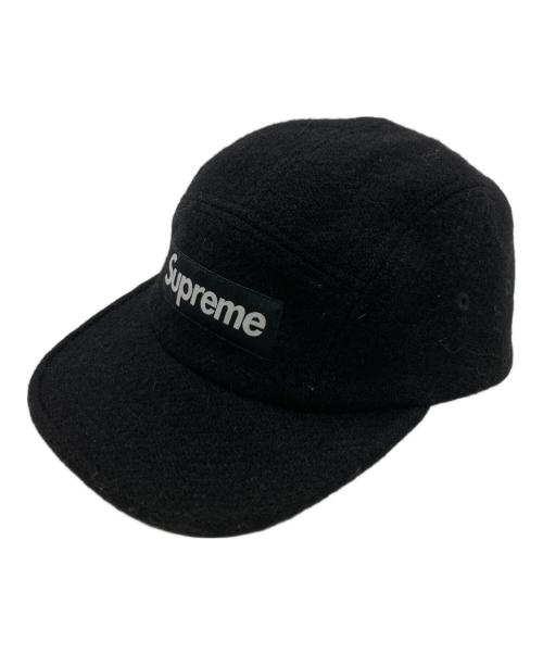 SUPREME（シュプリーム）Supreme (シュプリーム) Harris Tweed Camp Cap ブラックの古着・服飾アイテム