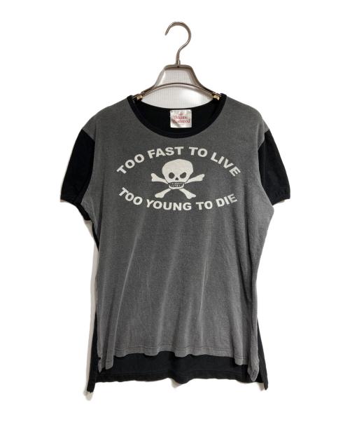 Vivienne Westwood（ヴィヴィアンウエストウッド）Vivienne Westwood (ヴィヴィアンウエストウッド) スカルＴシャツ/skull t-shirt グレー×ブラック サイズ:Ｍの古着・服飾アイテム