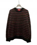 SUPREMEシュプリーム）の古着「Flowers Metallic Sweater」｜ブラック