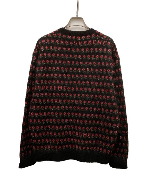 SUPREME（シュプリーム）Supreme (シュプリーム) Flowers Metallic Sweater ブラック サイズ:Mの古着・服飾アイテム