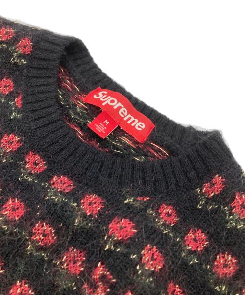 SUPREME（シュプリーム）Supreme (シュプリーム) Flowers Metallic Sweater ブラック サイズ:Mの古着・服飾アイテム