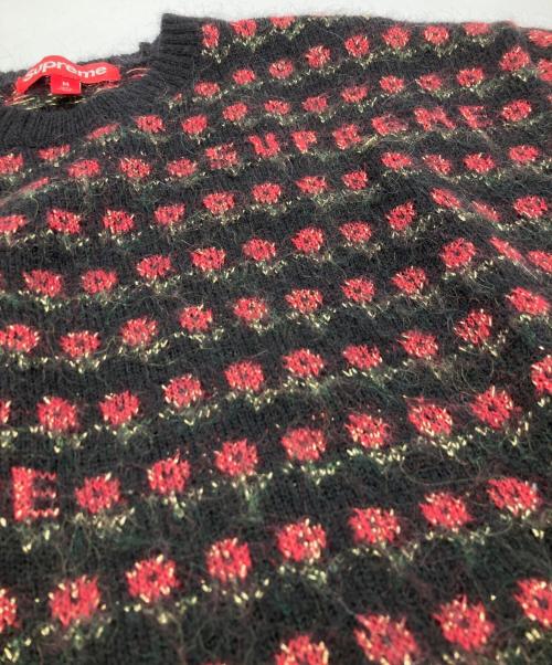 SUPREME（シュプリーム）Supreme (シュプリーム) Flowers Metallic Sweater ブラック サイズ:Mの古着・服飾アイテム