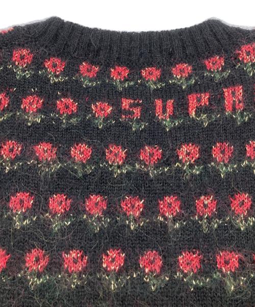 SUPREME（シュプリーム）Supreme (シュプリーム) Flowers Metallic Sweater ブラック サイズ:Mの古着・服飾アイテム