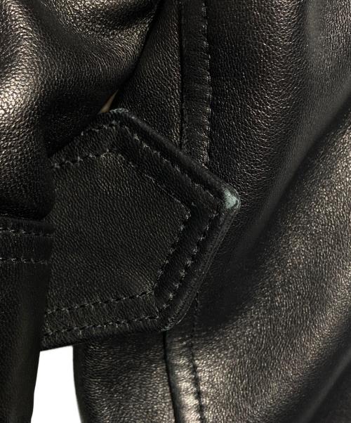 BALENCIAGA（バレンシアガ）BALENCIAGA (バレンシアガ) ラムレザースカーフバイカー ライダースジャケット/Riders Jacket ブラック サイズ:36の古着・服飾アイテム