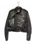BALENCIAGA (バレンシアガ) ラムレザースカーフバイカー ライダースジャケット/Riders Jacket ブラック サイズ:36：90000円