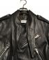 中古・古着 BALENCIAGA (バレンシアガ) ラムレザースカーフバイカー ライダースジャケット/Riders Jacket ブラック サイズ:36：90000円