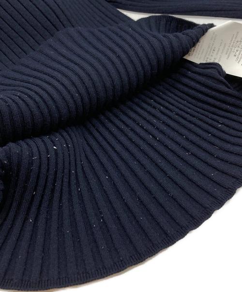 MM6 Maison Margiela（エムエムシックスメゾンマルジェラ）MM6 Maison Margiela (エムエムシックスメゾンマルジェラ) エルボーホールデザインリブカットソー/Elbow Cutout Ribbed Top ネイビー サイズ:Sの古着・服飾アイテム
