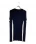 MM6 Maison Margiela（エムエムシックスメゾンマルジェラ）の古着「エルボーホールデザインリブカットソー/Elbow Cutout Ribbed Top」｜ネイビー