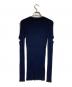 MM6 Maison Margiela (エムエムシックスメゾンマルジェラ) エルボーホールデザインリブカットソー/Elbow Cutout Ribbed Top ネイビー サイズ:S：10000円