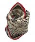 HERMES（エルメス）の古着「カレ55 シルクスカーフ/Carré 55 Silk Scarf」｜ベージュ×レッド