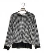 COMME des GARCONS COMME des GARCONSコムデギャルソン コムデギャルソン）の古着「ハウンドトゥースレイヤードブラウス」｜ホワイト