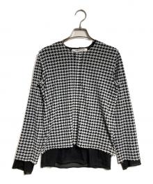 COMME des GARCONS COMME des GARCONS（コムデギャルソン コムデギャルソン）の古着「ハウンドトゥースレイヤードブラウス」｜ホワイト