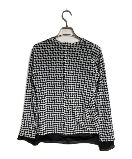 COMME des GARCONS COMME des GARCONS（コムデギャルソン コムデギャルソン）COMME des GARCONS COMME des GARCONS (コムデギャルソン コムデギャルソン) ハウンドトゥースレイヤードブラウス ホワイト サイズ:XSの古着・服飾アイテム