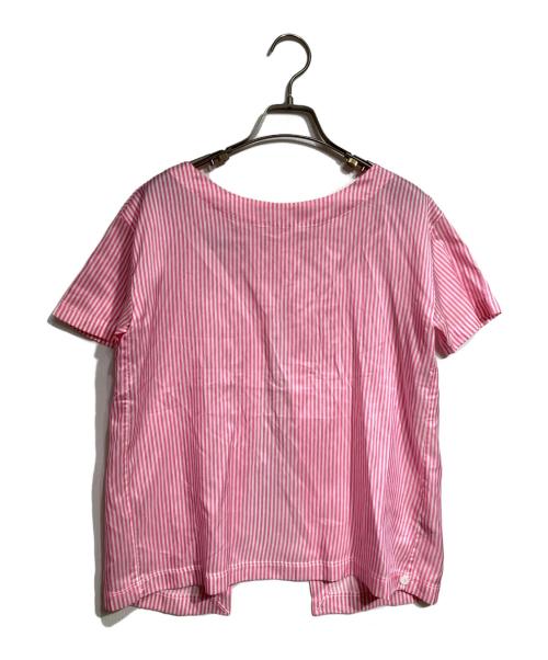 MM6 Maison Margiela（エムエムシックスメゾンマルジェラ）MM6 Maison Margiela (エムエムシックスメゾンマルジェラ) ストライプシャツブラウス/Striped shirt blouse ピンク40 サイズ:不明の古着・服飾アイテム