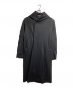 s'yteサイト）の古着「フーデッドロングウールコート/Hooded long wool coat」｜ブラック