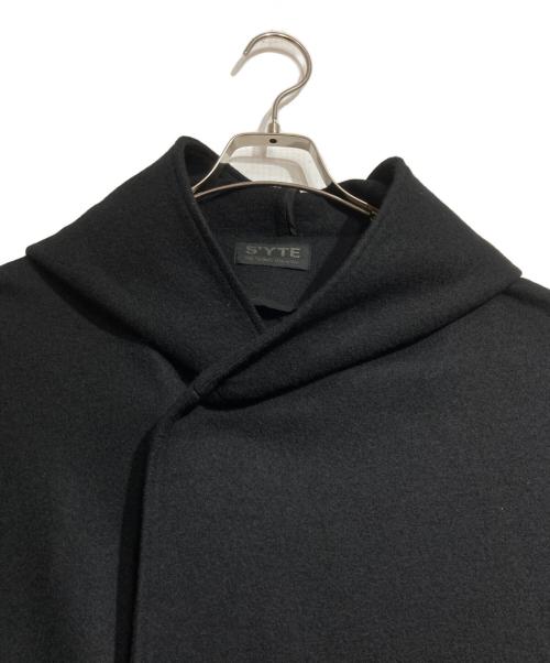 s'yte（サイト）s'yte (サイト) フーデッドロングウールコート/Hooded long wool coat ブラック サイズ:3の古着・服飾アイテム