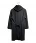 s'yte (サイト) フーデッドロングウールコート/Hooded long wool coat ブラック サイズ:3：25000円
