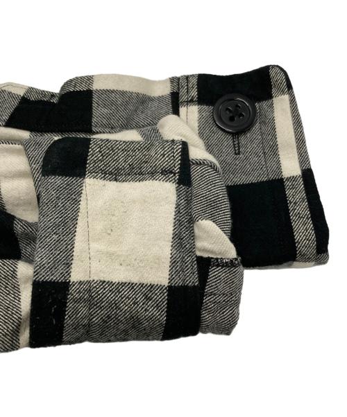 Maison MIHARA YASUHIRO（メゾン ミハラ ヤスヒロ）Maison MIHARA YASUHIRO (メゾン ミハラ ヤスヒロ) Amateur Sewn Like Check Shirt/アマチュアソーンライク チェックシャツ ブラック×ホワイト サイズ:48の古着・服飾アイテム
