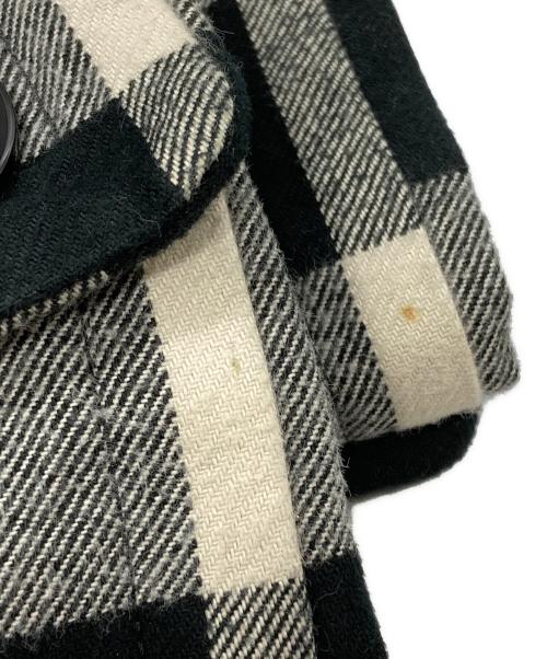 Maison MIHARA YASUHIRO（メゾン ミハラ ヤスヒロ）Maison MIHARA YASUHIRO (メゾン ミハラ ヤスヒロ) Amateur Sewn Like Check Shirt/アマチュアソーンライク チェックシャツ ブラック×ホワイト サイズ:48の古着・服飾アイテム