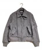 SATORU SASAKIサトル ササキ）の古着「ツイードボンバージャケット/Tweed bomber jacket」｜グレー