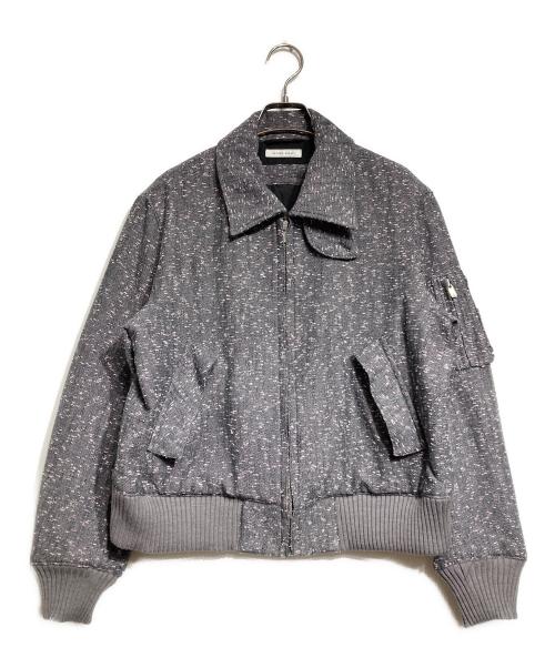 SATORU SASAKI（サトル ササキ）SATORU SASAKI (サトル ササキ) ツイードボンバージャケット/Tweed bomber jacket グレー サイズ:1の古着・服飾アイテム