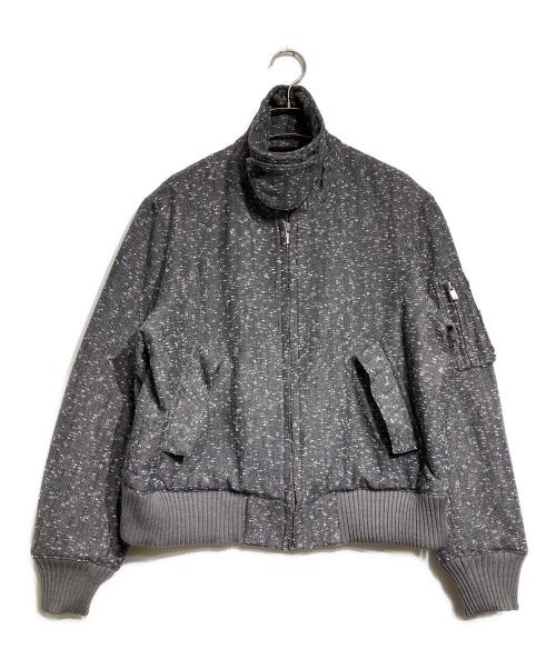 SATORU SASAKI（サトル ササキ）SATORU SASAKI (サトル ササキ) ツイードボンバージャケット/Tweed bomber jacket グレー サイズ:1の古着・服飾アイテム