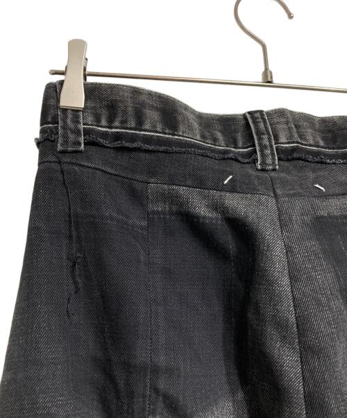 Maison Margiela（メゾンマルジェラ）Maison Margiela (メゾンマルジェラ) アシンメトリー ステッチデニム/Asymmetrical Stitch Denim ブラック サイズ:40の古着・服飾アイテム