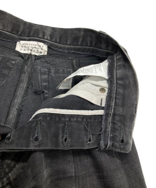 Maison Margiela（メゾンマルジェラ）Maison Margiela (メゾンマルジェラ) アシンメトリー ステッチデニム/Asymmetrical Stitch Denim ブラック サイズ:40の古着・服飾アイテム