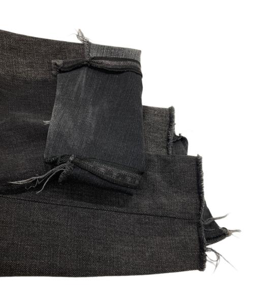 Maison Margiela（メゾンマルジェラ）Maison Margiela (メゾンマルジェラ) アシンメトリー ステッチデニム/Asymmetrical Stitch Denim ブラック サイズ:40の古着・服飾アイテム