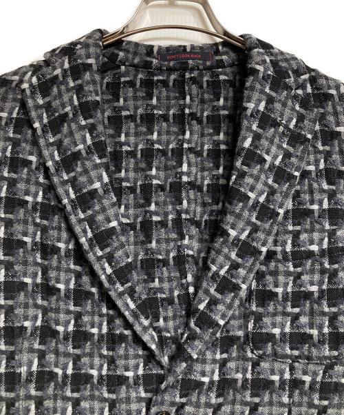 THE GIGI（ザ・ジジ）THE GIGI (ザ・ジジ) ハウンドトゥースウールジャケット/Houndstooth wool jacket/ANGIE グレー サイズ:50の古着・服飾アイテム