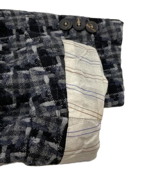 THE GIGI（ザ・ジジ）THE GIGI (ザ・ジジ) ハウンドトゥースウールジャケット/Houndstooth wool jacket/ANGIE グレー サイズ:50の古着・服飾アイテム