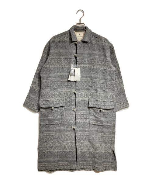 Snow peak（スノーピーク）snow peak (スノーピーク) Cotton Silk Jacquard Coat/コットンシルク ジャカード コート グレー サイズ:Sの古着・服飾アイテム