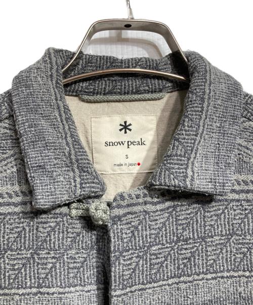 Snow peak（スノーピーク）snow peak (スノーピーク) Cotton Silk Jacquard Coat/コットンシルク ジャカード コート グレー サイズ:Sの古着・服飾アイテム
