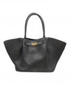 DEMELLIERデメリエー）の古着「THE NEW YORKレザートートバッグ/Tote Bag」｜ブラック