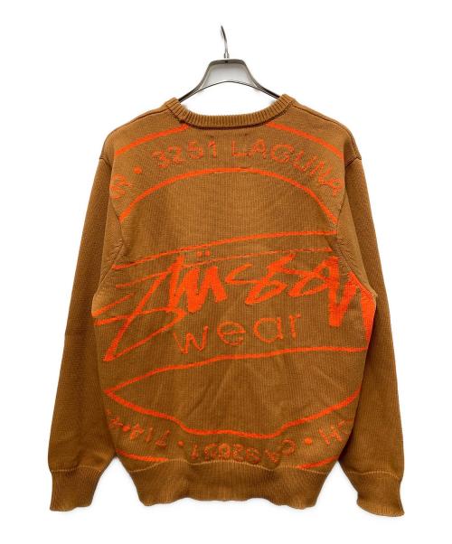 stussy（ステューシー）stussy (ステューシー) Laguna Icon Sweater ブラウン サイズ:	SIZE Mの古着・服飾アイテム