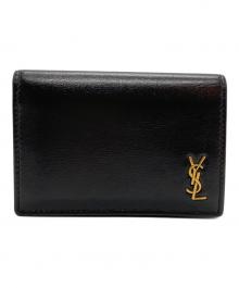 Saint Laurent Paris（サンローランパリ）の古着「タイニーモノグラム カードケース/Tiny Monogram Card Case」｜ブラック
