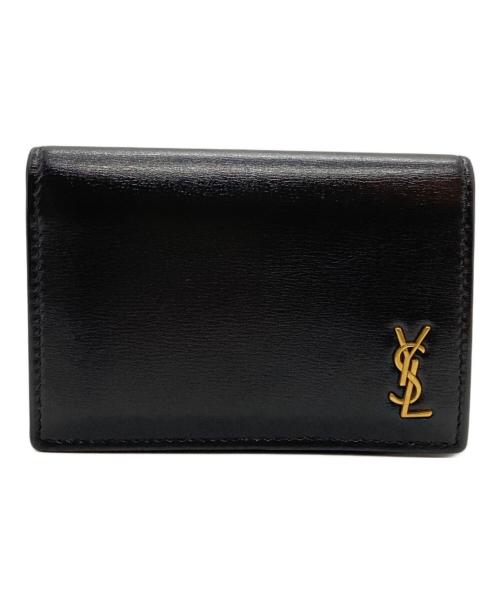 Saint Laurent Paris（サンローランパリ）Saint Laurent Paris (サンローランパリ) タイニーモノグラム カードケース/Tiny Monogram Card Case ブラックの古着・服飾アイテム