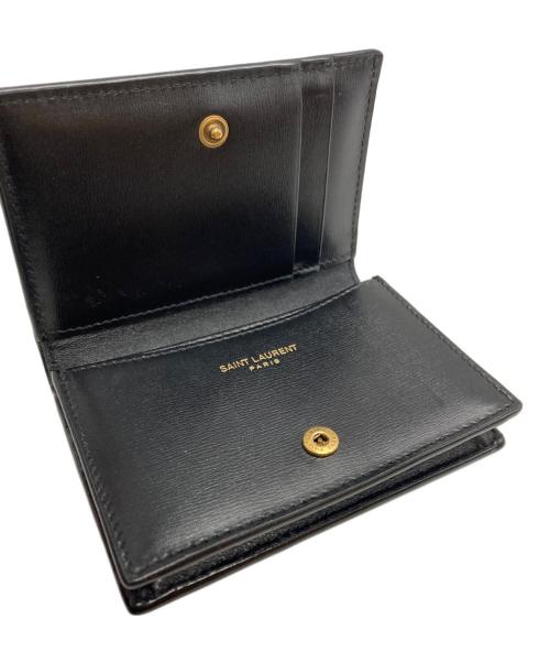 Saint Laurent Paris（サンローランパリ）Saint Laurent Paris (サンローランパリ) タイニーモノグラム カードケース/Tiny Monogram Card Case ブラックの古着・服飾アイテム