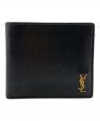 Saint Laurent Parisサンローランパリ）の古着「タイニー二つ折り財布/Tiny Bifold Wallet」｜ブラック