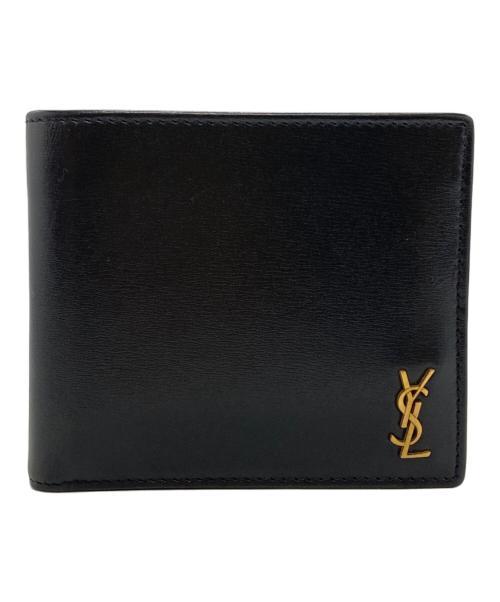 Saint Laurent Paris（サンローランパリ）Saint Laurent Paris (サンローランパリ) タイニー二つ折り財布/Tiny Bifold Wallet  ブラックの古着・服飾アイテム