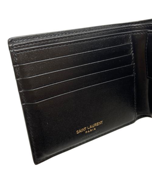 Saint Laurent Paris（サンローランパリ）Saint Laurent Paris (サンローランパリ) タイニー二つ折り財布/Tiny Bifold Wallet  ブラックの古着・服飾アイテム