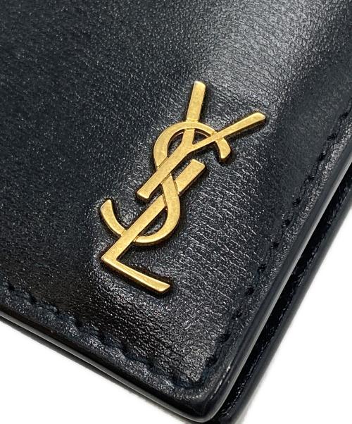 Saint Laurent Paris（サンローランパリ）Saint Laurent Paris (サンローランパリ) タイニー二つ折り財布/Tiny Bifold Wallet  ブラックの古着・服飾アイテム