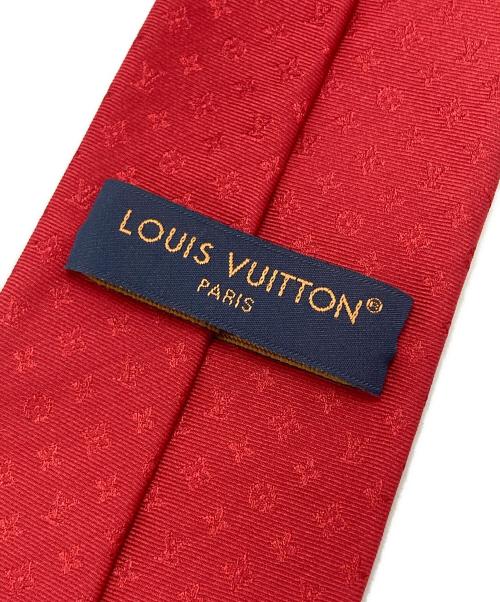 LOUIS VUITTON（ルイ ヴィトン）LOUIS VUITTON (ルイ ヴィトン) ネクタイ・ブルーミング モノグラム/Blooming Monogram Tie レッド サイズ:不明の古着・服飾アイテム
